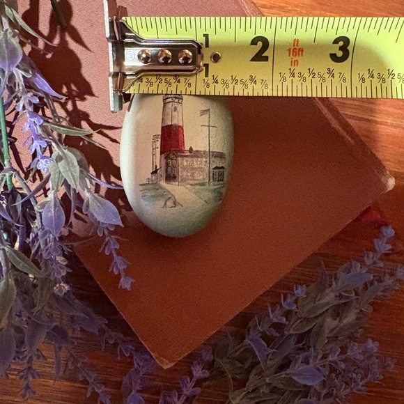 Montauk Point Light Hand-Painted Lighthouse Decorative rock  (2015) - Picture 7 of 7